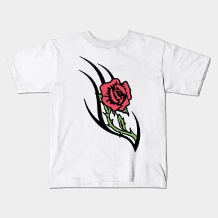 Rose Flower Vintage Design Kids T-Shirt